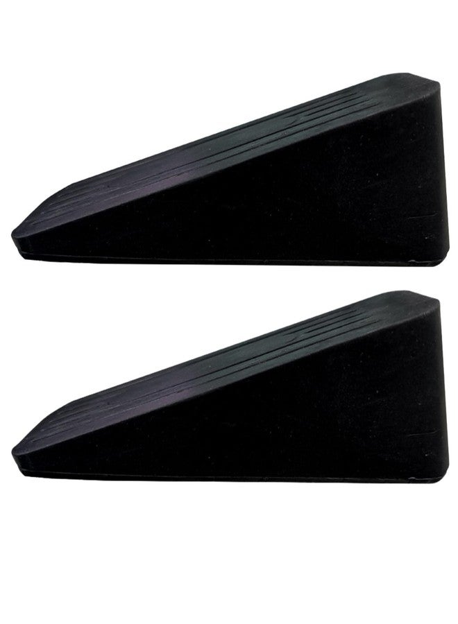 ALP Heavy Duty Anti|Non Slip Rubber Big Door Stoppers with Doors Powerful Gripping Work of Any Surface for Home, Offices, Warehouses 120 x 37 x 35 MM (Black Door Stopper, Pack of 2) - Image 1